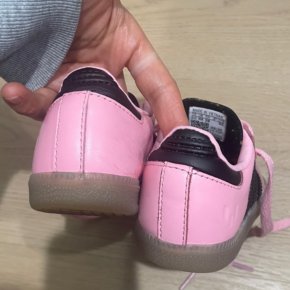 Adidas Kids Pink and Gray Sneakers - Picture 4 of 9